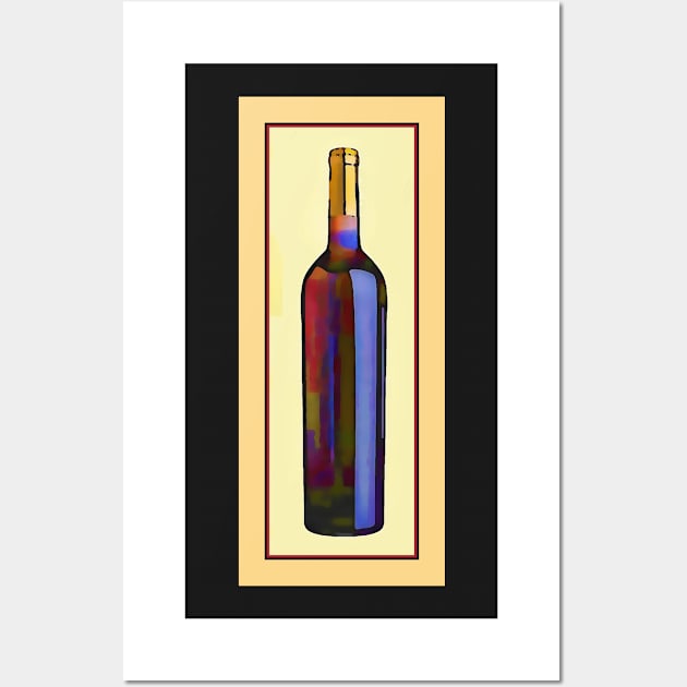 Bottle of Red Wall Art by MAMMAJAMMA